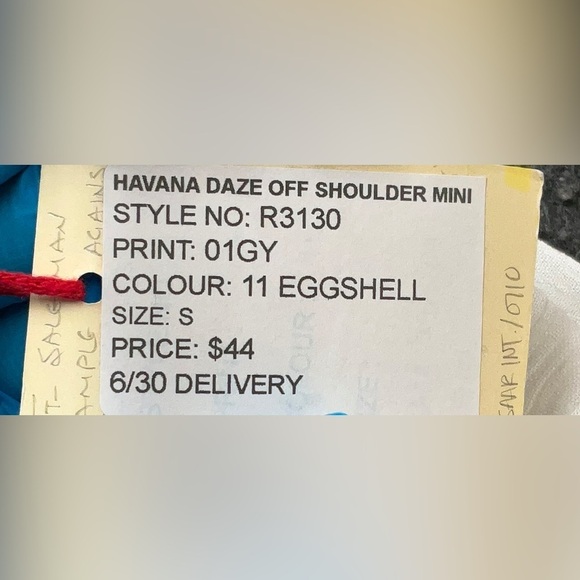 raga havana daze off shoulder mini dress/tunic top - Picture 3 of 3